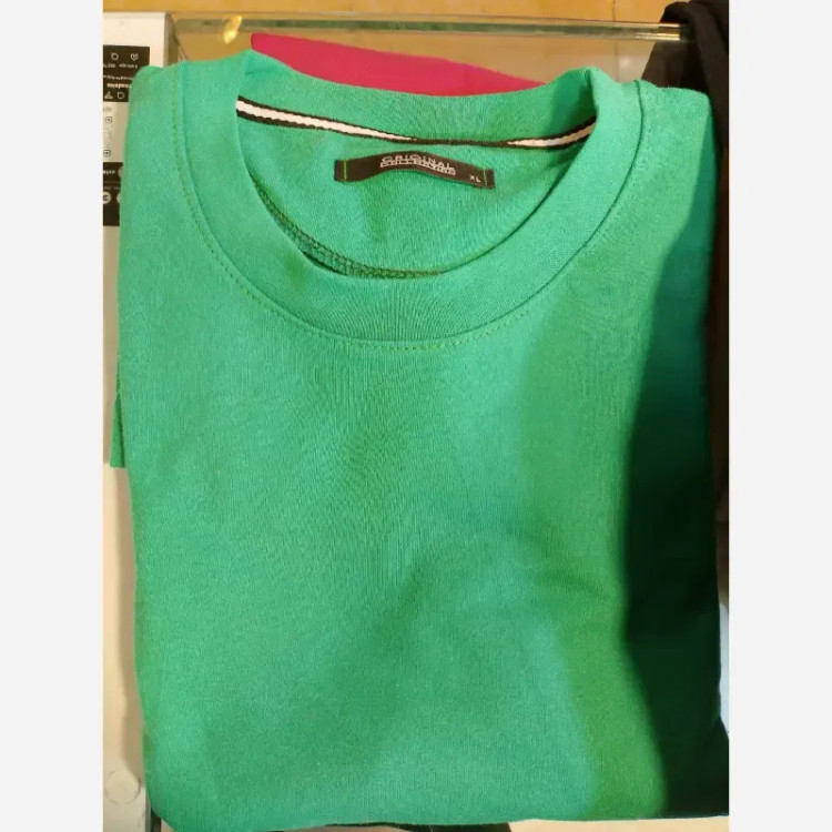 تیشرت باکسی بیسیک پگادور پارچه دورس دو نخ سایز L XL XXL رنگ بندی مداد رنگی